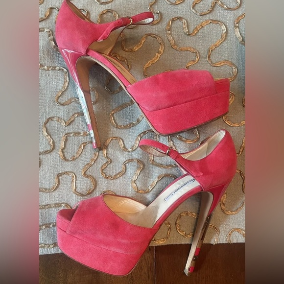 Brian Atwood size 8 platform stiletto heel pumps with peep toe. - Picture 3 of 12